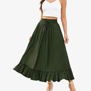 Army Green Boho Skirt